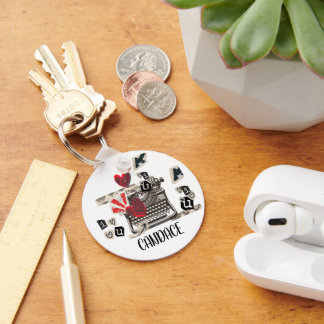 typewriter I love you   Schlüsselanhänger