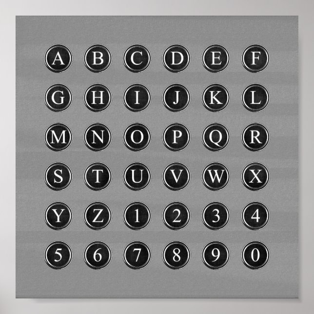 Typewriter Keys Poster (Vorne)