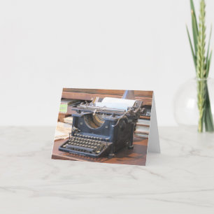 Typewriter Notecard Karte