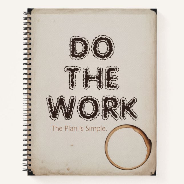 Typewriter Truth | Authentic Quote on Textured Pap Notizbuch (Vorderseite)