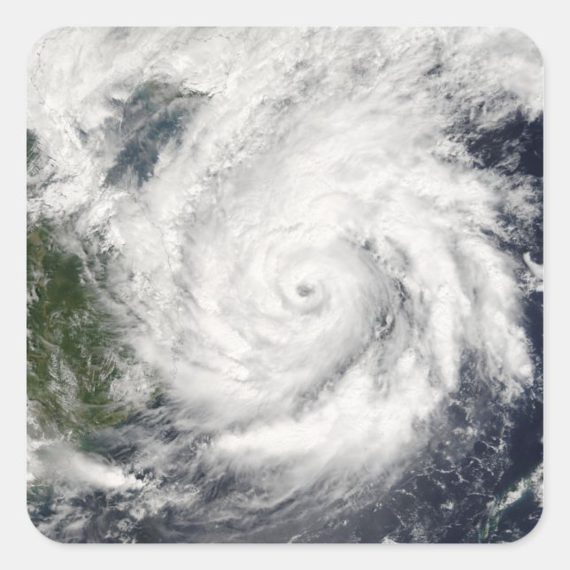 Typhoon Kai-Tak Quadratischer Aufkleber (Vorderseite)