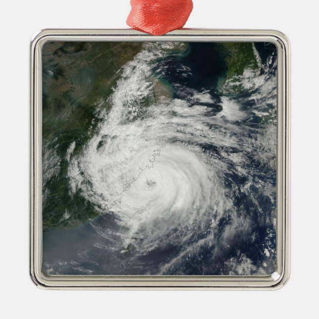 Typhoon Sinlaku Ornament Aus Metall (Vorne)