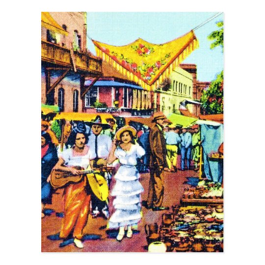 Typique de la rue tôt de Los Angeles - d'Olvera Carte Postale