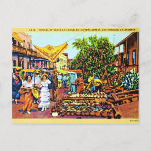 Typisch für das frühe Los Angeles - Olvera Street Postkarte