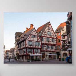 Typische Häuser in Colmar Poster