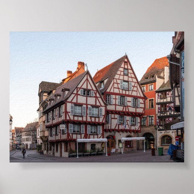 Typische Häuser in Colmar Poster (Vorne)