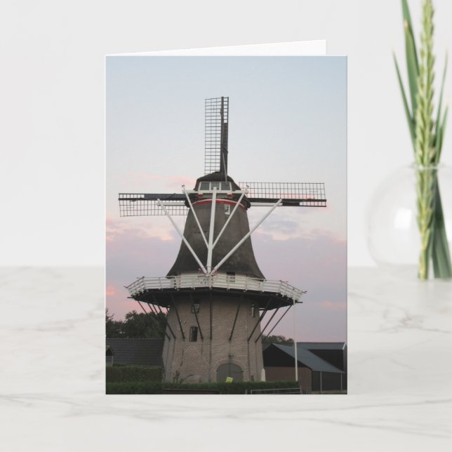 Typische holländische Windmühle. Karte (Vorderseite)