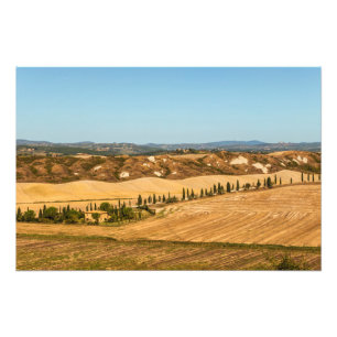 Typische Landschaften für die Provinz Siena in der Fotodruck