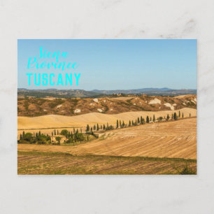Typische Landschaften für die Provinz Siena in der Postkarte