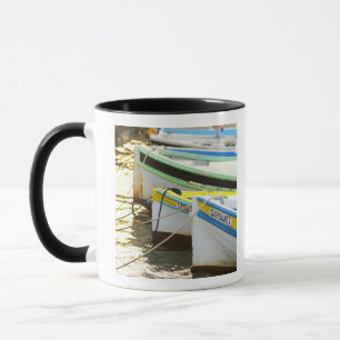 Typische provenzalische Fischerboote, bemalt in Tasse