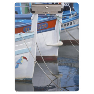 Typische provenzalische Fischerboote in 2 Farben Klemmbrett