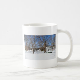 Typische Stadt Vermont im Winter Kaffeetasse