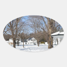Typische Stadt Vermont im Winter