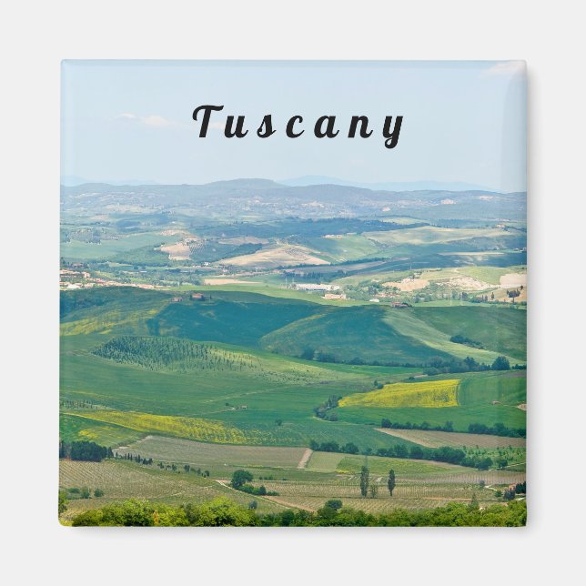 Typische toskanische Landschaft Magnet (Vorne)