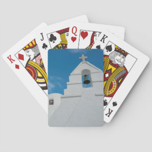 Typische weißgetünchte Kirche Spielkarten