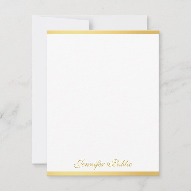 Typischer Name eines weißen Handschriftenschreiber Mitteilungskarte (Vorderseite)