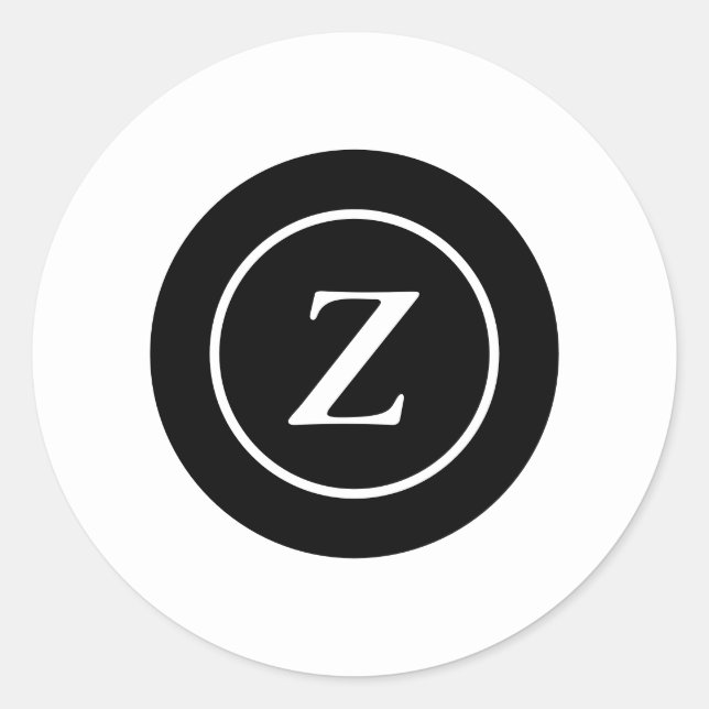 Typischer schwarzer und weißer Kreis Runder Aufkleber (Vorderseite)