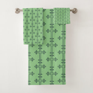 Typisches Christliches Kreuz Badhandtuch Set