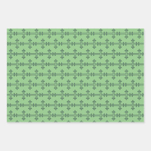 Typisches christliches Kreuz Geschenkpapier Set