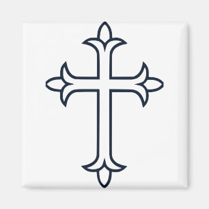 Typisches christliches Kreuz Magnet