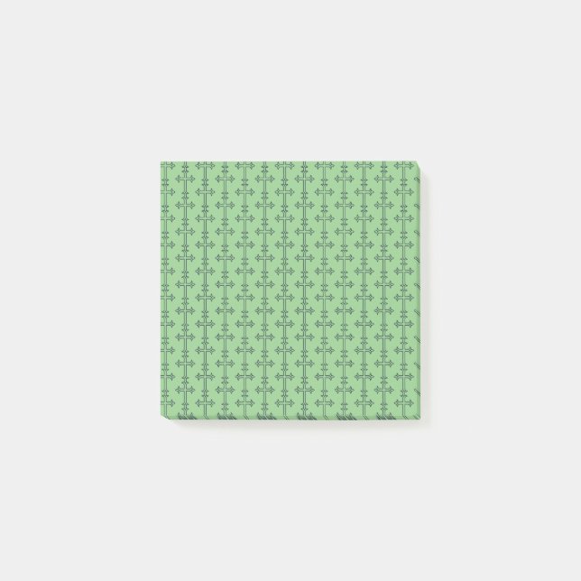 Typisches Christliches Kreuz Post-it Klebezettel (Vorderseite)