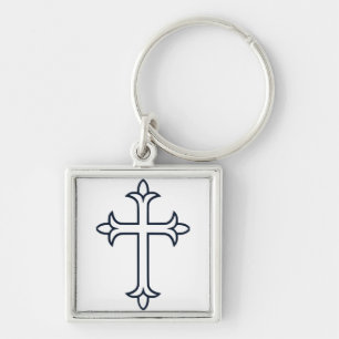Typisches Christliches Kreuz Schlüsselanhänger