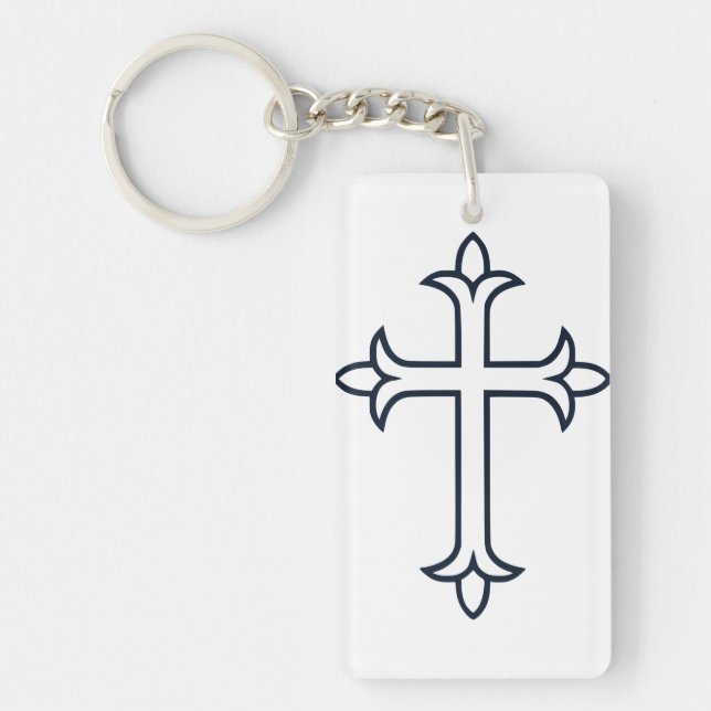 Typisches Christliches Kreuz Schlüsselanhänger (Vorderseite)