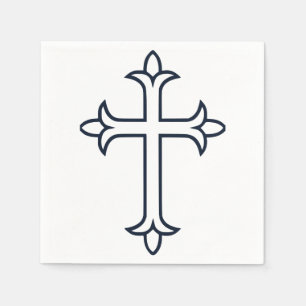 Typisches christliches Kreuz Serviette