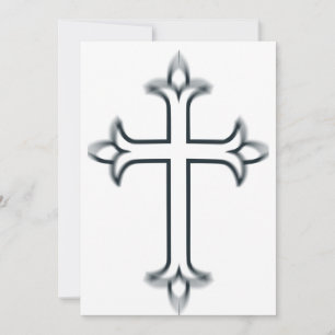 Typisches lateinisches Kreuz Einladung