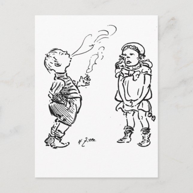 Typisches Männchen Postkarte (Vorderseite)