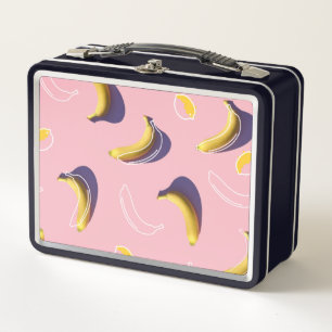 Typisches Menü für kundenspezifische Bananen Metall Brotdose