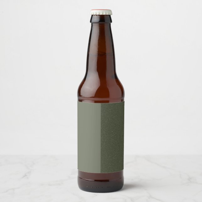 Typisches Mostgrün getexturiertes Flaschenetikett Bierflaschenetikett (Vorderseite)