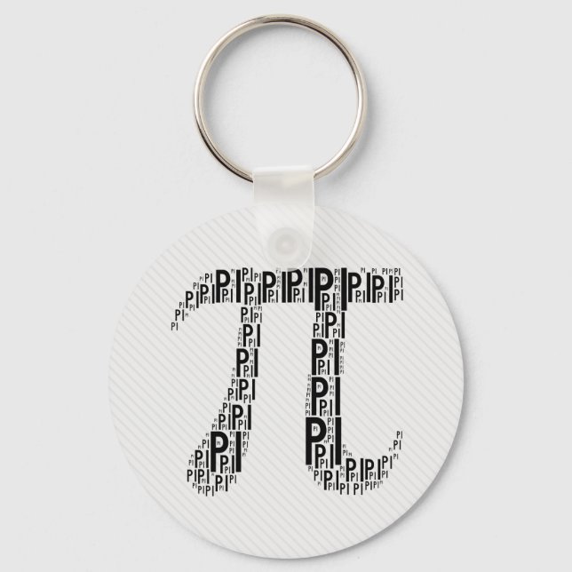 Typisches Textsymbol für schwarzes Pi | Geek Math  Schlüsselanhänger (Vorderseite)