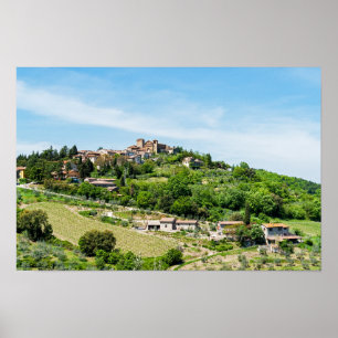 Typisches traditionelles Dorf in der Toskana - Ita Poster