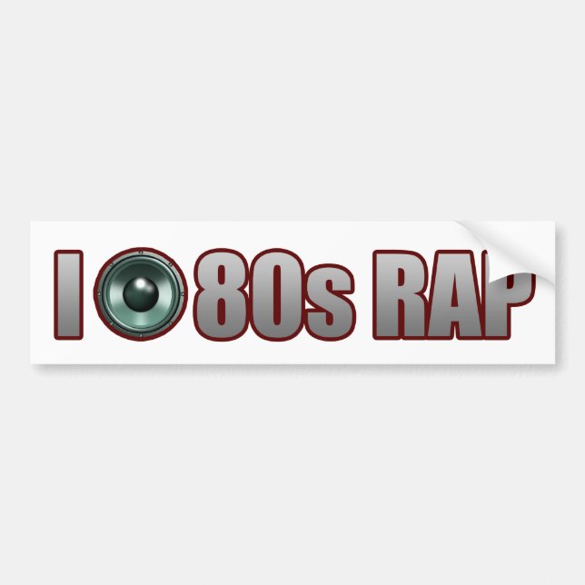 Typmädchen-80er RAP-MUSIK Autoaufkleber (Vorne)
