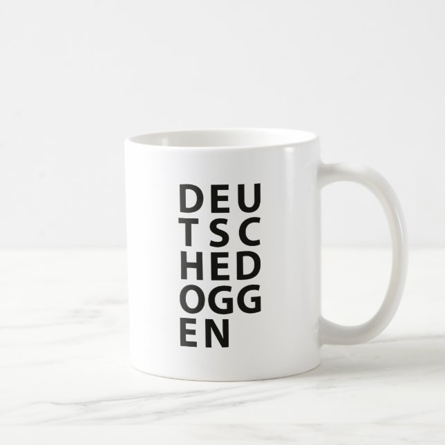 Typo: Deutsche Dogge Kaffeetasse (Rechts)