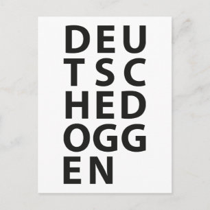Typo: Deutsche Dogge Postkarte
