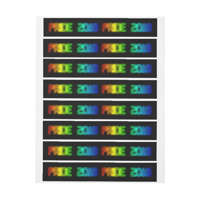 Typografie 2018 der Gay Rundum-Adressaufkleber (Bogen)