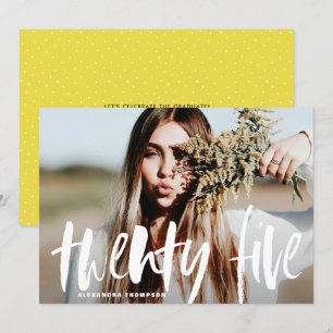 Typografie-Abschluss mit weißer Brust - Einladung 