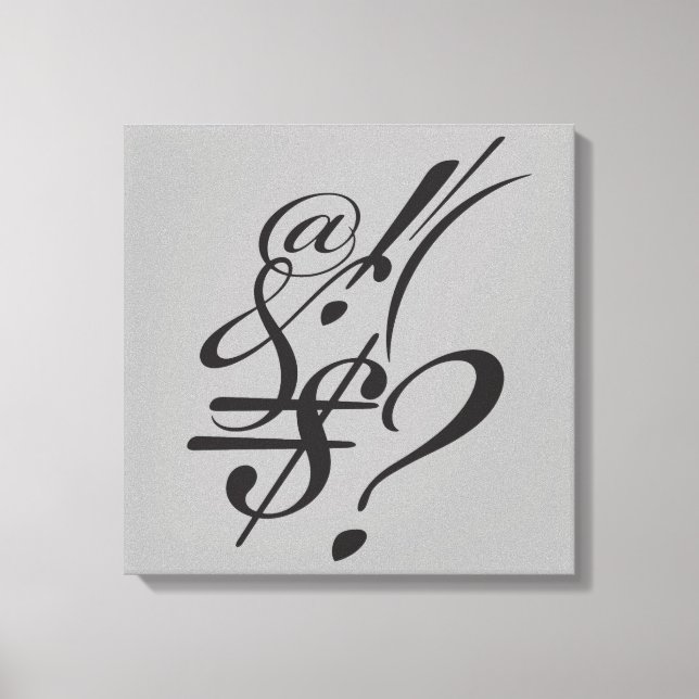 Typografie (Abstrakte Zusammensetzung) Leinwanddruck (Vorderseite)