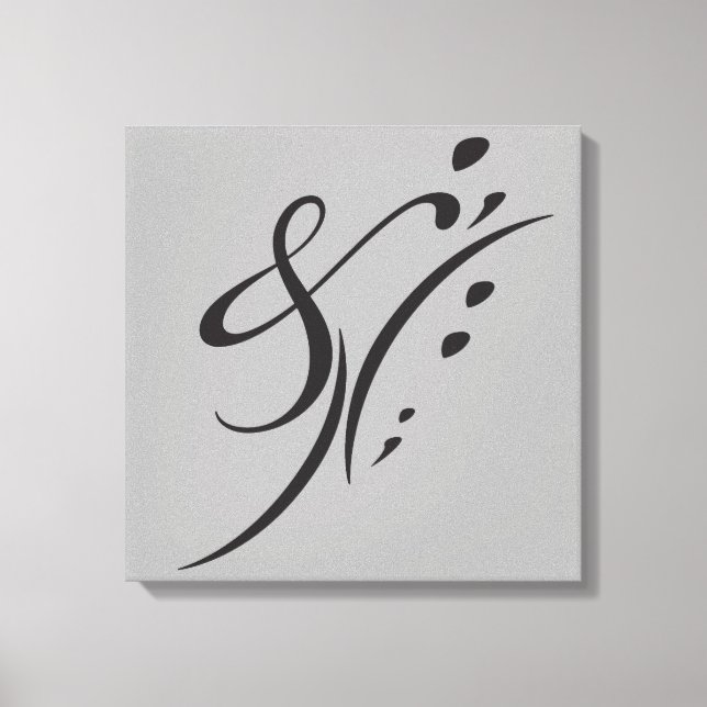 Typografie (Abstrakte Zusammensetzung) Leinwanddruck (Vorderseite)