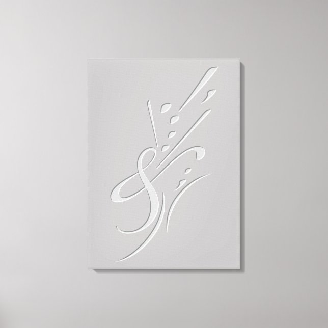 Typografie (Abstrakte Zusammensetzung) Leinwanddruck (Vorderseite)