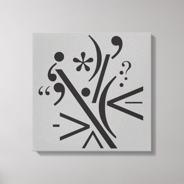 Typografie (Abstrakte Zusammensetzung) Leinwanddruck (Vorderseite)