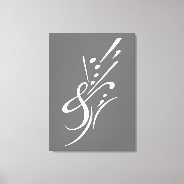Typografie (Abstrakte Zusammensetzung) Leinwanddruck (Vorderseite)