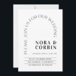 Typografie Arch Wedding Invitation Card N100 Save The Date<br><div class="desc">Unsere Hochzeitseinladungskarte weist klassische Typografie in modernem Bogen auf. Dieser Artikel ist Teil unserer Nora Hochzeitskollektion N100,  besuchen Sie bitte unseren Shop für die Koordination von Artikeln.</div>