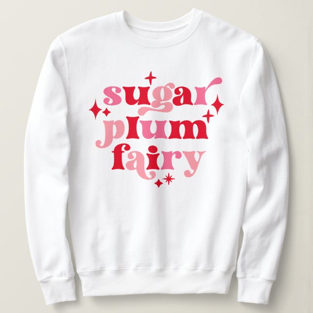 Typografie Art Sugum Fairy Pink & Red Sweatshirt (Design vorne)