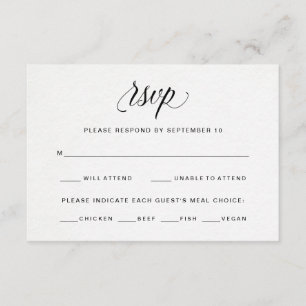Typografie auf dem UAWG Wasserfarbpapier Wahl RSVP Karte