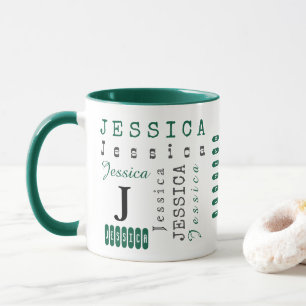 Typografie - benutzerdefinierter Repetiername und Tasse