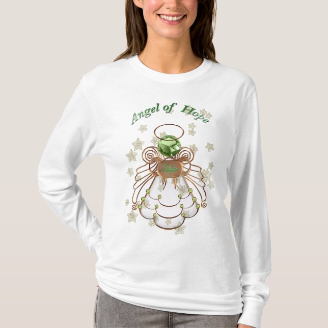 Typografie Bronze Weihnachtsgel der Hoffnung & Ste T-Shirt (Vorderseite)