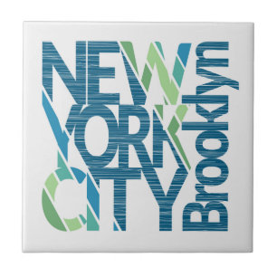 Typografie Brooklyns New York Fliese